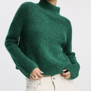 & Other Stories Emerald Green Funnel Neck Sweater
